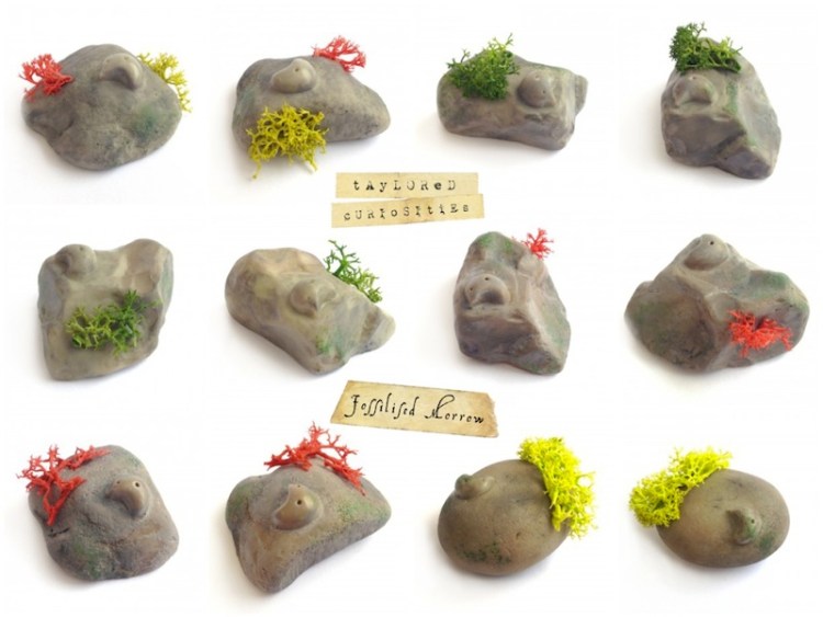 fossilised morrow  taylored curiosities designer toy art toy rock fossil toycon uk selection 2 COMP